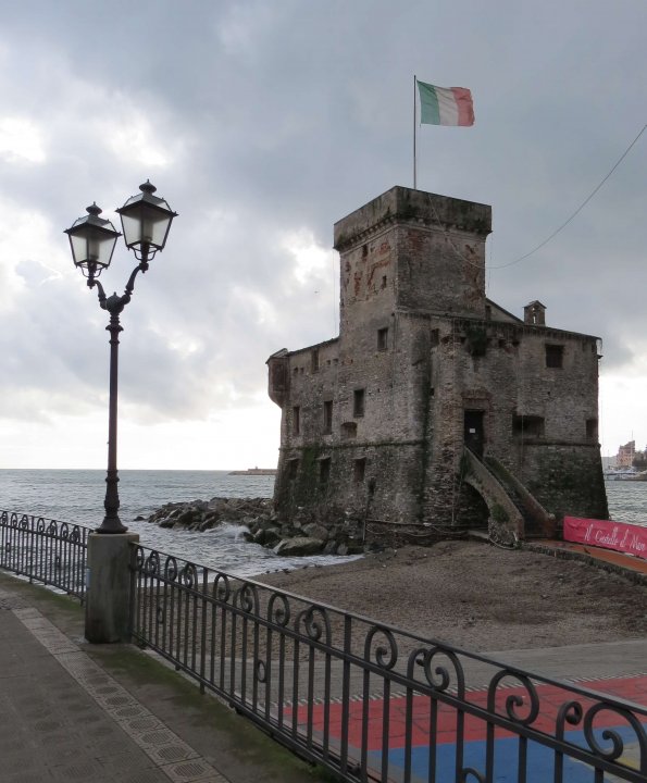 Rapallo Castle. Defence against pirates, a prison and now a gallery.