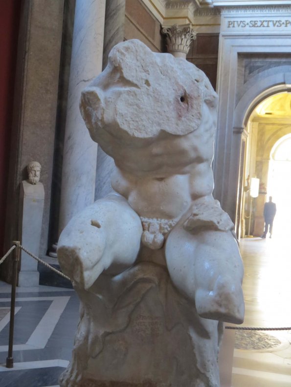 The Vatican Museum - The famous Belvedere Torso. Found in Roma in the 15th century and dated from the 1st century BC. Artist - Apollonis