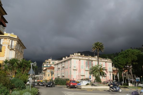 Threatening skies over Rapallo.